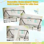 Metal Bunk Bed with Slide and Guardrails