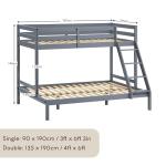 Sydney Triple Bunk Bed in Solid Pine Wood