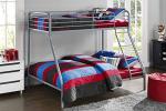 DHP Silver/Grey Single Over Double Bunk Bed