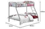 DHP Silver/Grey Single Over Double Bunk Bed