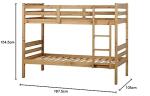 Seconique Panama Single Bunk Bed in Natural Wax