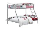 DHP Silver/Grey Single Over Double Bunk Bed