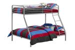 DHP Silver/Grey Single Over Double Bunk Bed
