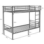 Panana Twin Over Twin Metal Bunk Bed Frame