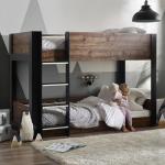 Rustic Black Julian Bowen Solomon Bunk Bed