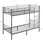 Heavy Duty Twin Over Twin Metal Bunk Bed