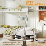 Multigot Metal Double Over Single Bunk Bed with Ladder