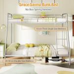 Multigot Metal Double Over Single Bunk Bed with Ladder