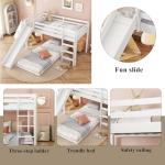 Merax Adjustable Bunk Bed with Slide and Ladder