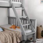 Triple Wooden Bunk Bed for Kids – Grey