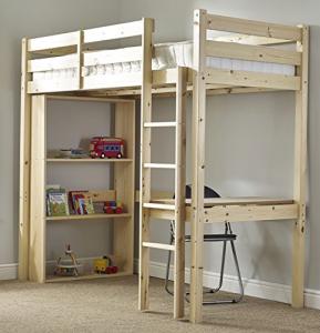 Icarus Bunk Bed with Table, Chair, Bookcase