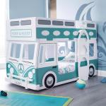 Julian Bowen Campervan Single Bunk Bed, White/Green