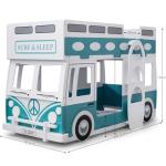 Julian Bowen Campervan Single Bunk Bed, White/Green