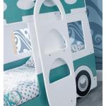 Julian Bowen Campervan Single Bunk Bed, White/Green