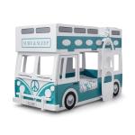 Julian Bowen Campervan Single Bunk Bed, White/Green