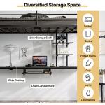 Metal Bunk Bed with Desk and Safety Guardrail