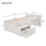 Merax Kids Bunk Bed with Desk and Storage