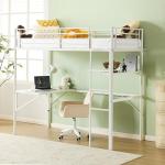 Bonnlo Loft Bunk Bed with Desk and LED Light