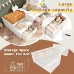 Merax Kids Bunk Bed with Desk and Storage