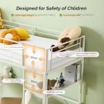 Bonnlo Loft Bunk Bed with Desk and LED Light