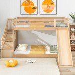 Kids High Sleeper Bunk Bed with Slide & Storage