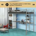 Multigot Metal Bunk Bed with Desk and Ladder