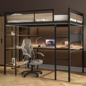 Denver High Sleeper Bunk Bed with LED Lights