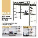 Multigot Metal Bunk Bed with Desk and Ladder