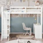 Kids Bunk Bed with Desk and Storage Drawers