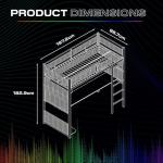 X-Rocker RGB High Sleeper Bunk Bed with Desk