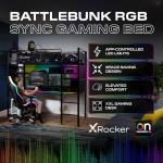 X-Rocker RGB High Sleeper Bunk Bed with Desk