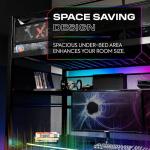 X-Rocker RGB High Sleeper Bunk Bed with Desk