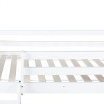 White Wooden High Sleeper Bunk Bed for Kids