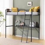 Bonnlo Loft Bunk Bed with Desk and LED Light