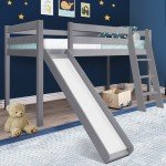Wooden 3FT Kids Bunk Bed with Slide and Ladder