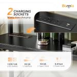 Bonnlo Loft Bunk Bed with Desk and LED Light