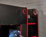 Happybeds Black and Red Wooden Gaming Bunk Bed