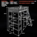 X-Rocker Gaming Bunk Bed with Desk and Shelves