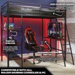 X-Rocker Gaming Bunk Bed with Desk and Shelves