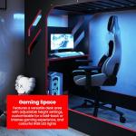 Black High Sleeper Bunk Bed with Desk & LED