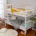 Wooden Pine Bunk Bed with Detachable Slats