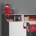 White and Grey Kids Mid Sleeper Bunk Bed