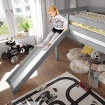 Wooden 3FT Kids Bunk Bed with Slide and Ladder