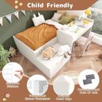 EINHOM Kids Bunk Bed with Desk and Drawers