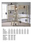 Celeste High Sleeper Loft Bunk Bed - 2ft 6