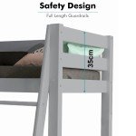 Wooden 3FT Kids Bunk Bed with Slide and Ladder