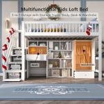 High Sleeper Bed with Desk and Storage Stairs