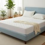 Quilted Single Mattress Protector With Deep Skirt