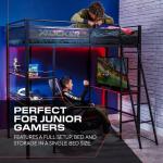 X-Rocker Fortress Metal Bunk Bed with Desk