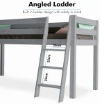 Wooden 3FT Kids Bunk Bed with Slide and Ladder